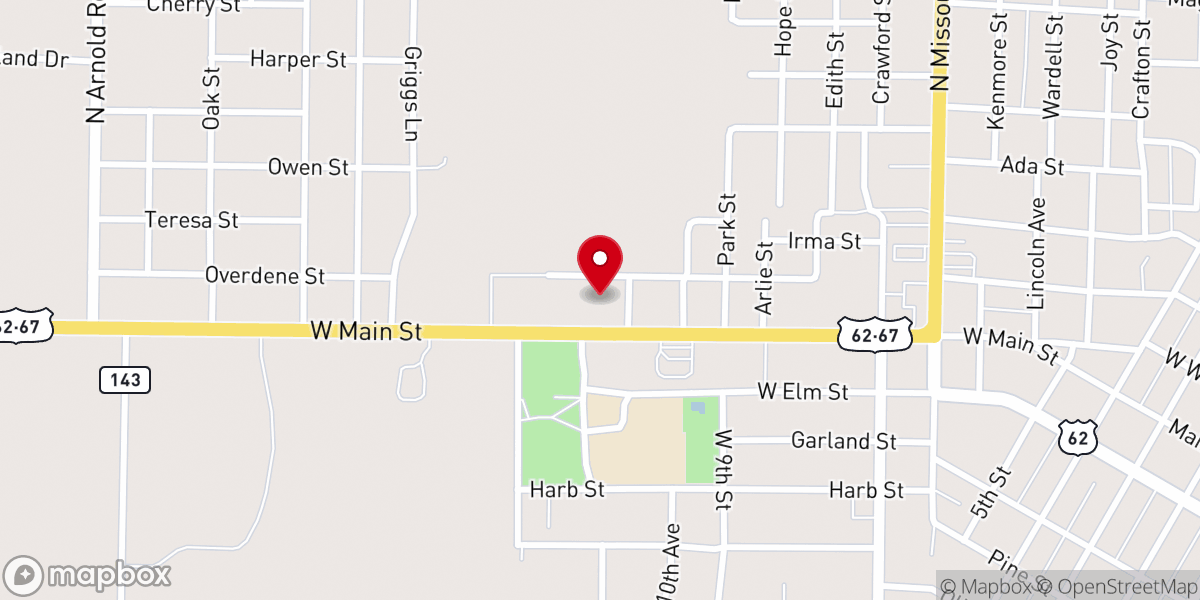 Map showing location of Living Word Fellowship Church