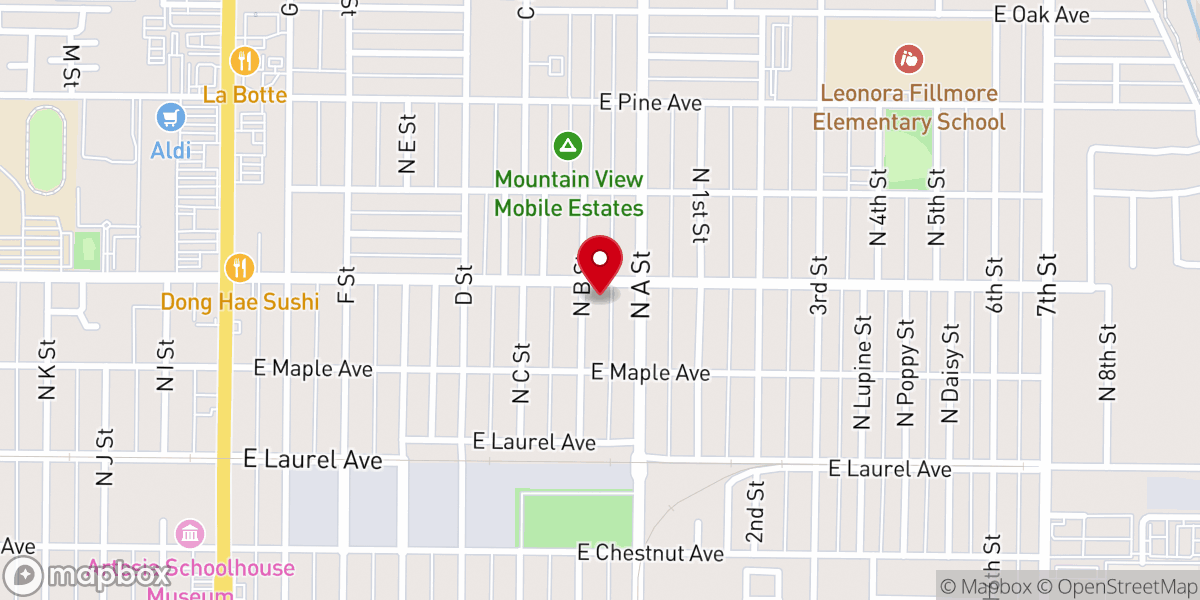 Map showing location of Lompoc Valley Baptist Church