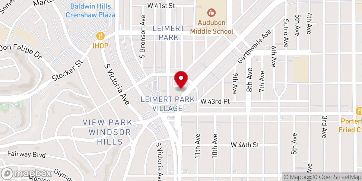 Map showing location of Los Angeles Third Church