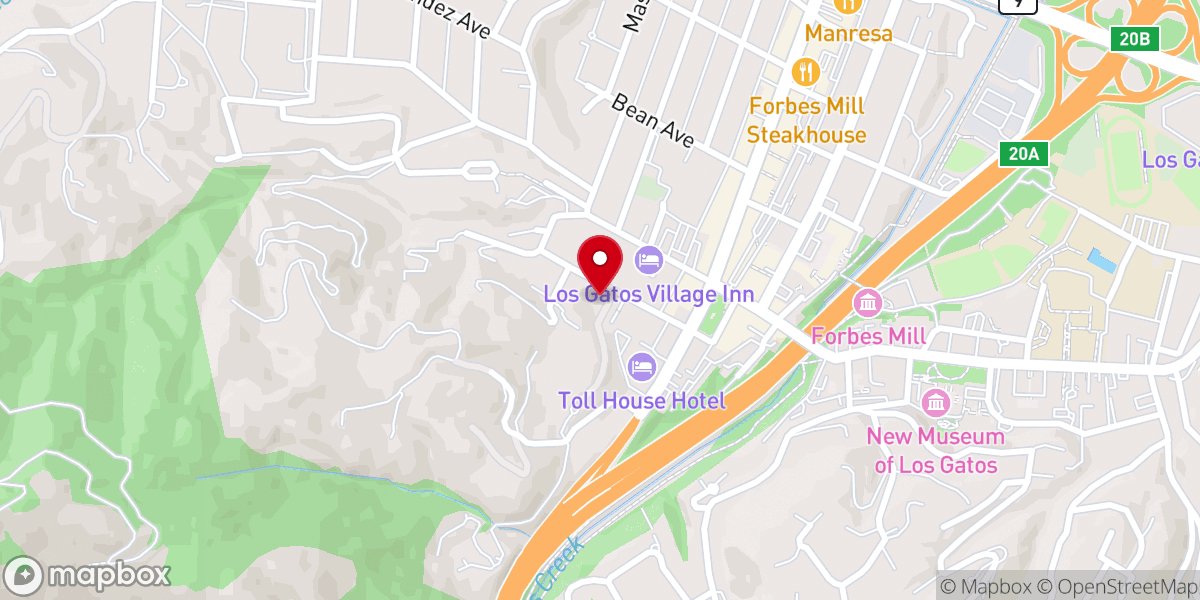 Map showing location of Los Gatos Seventh-day Adventist Church