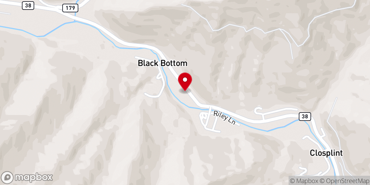 Map showing location of Louellen Pentecostal Church
