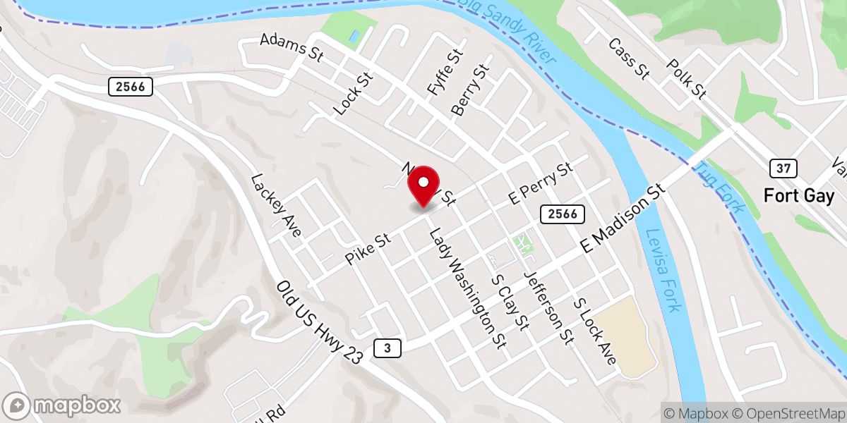 Map showing location of Louisa Bible Training Center