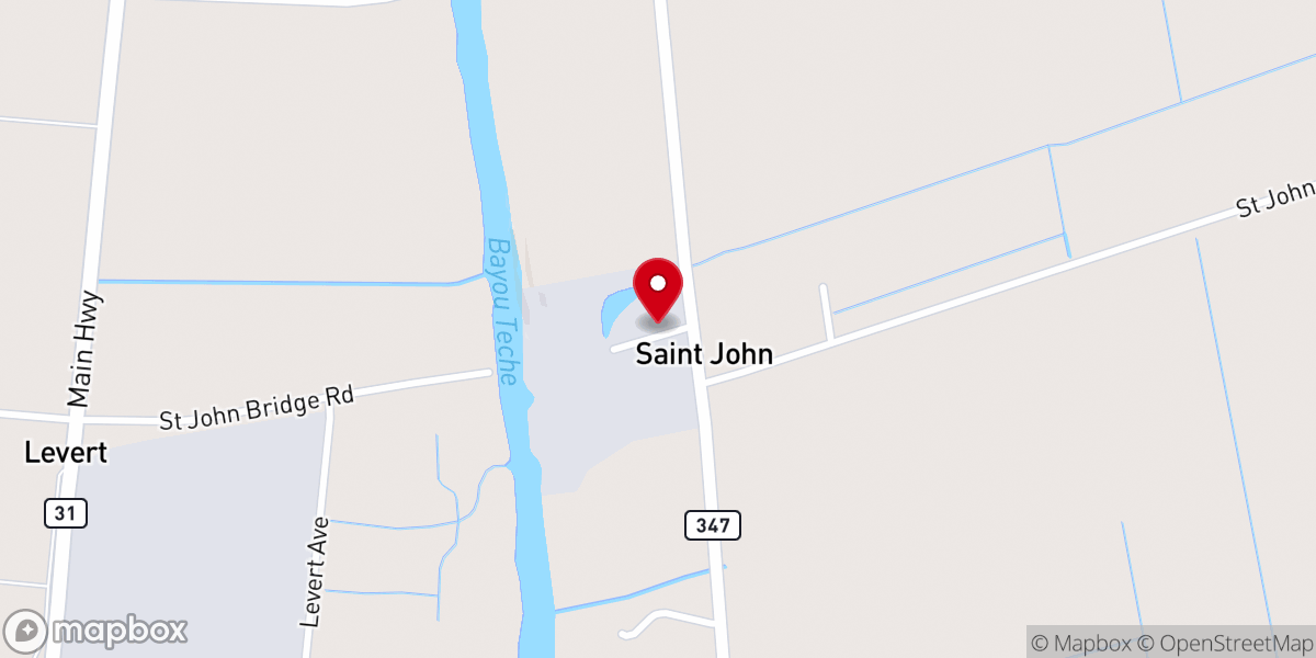 Map showing location of Louisiana Sugar Cane Cooperative