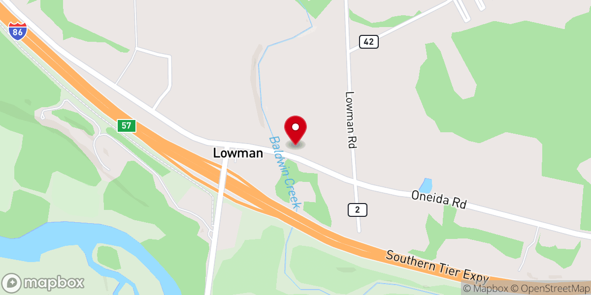 Map showing location of Lowman United Methodist Church