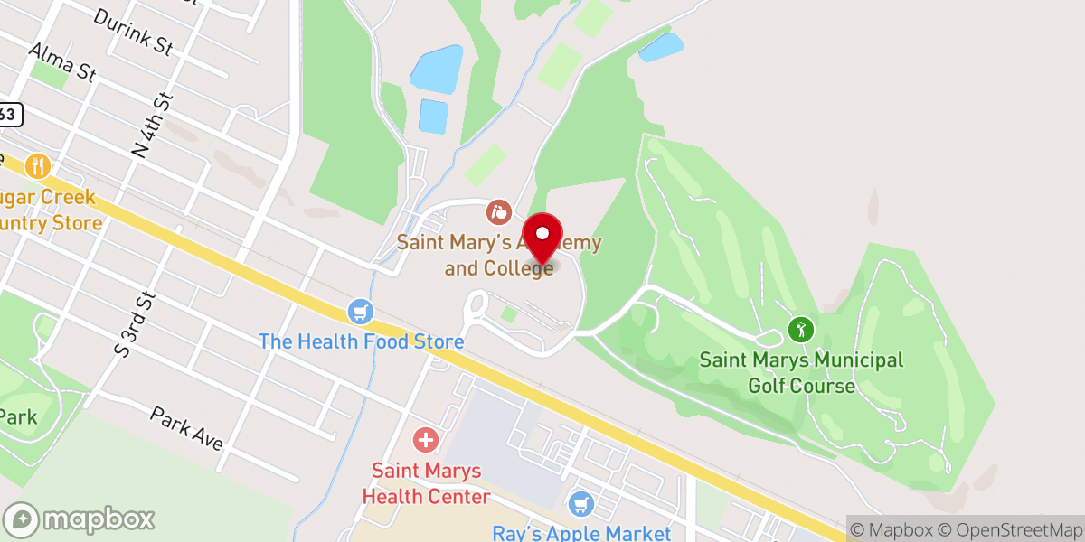 Map showing location of Loyola Hall