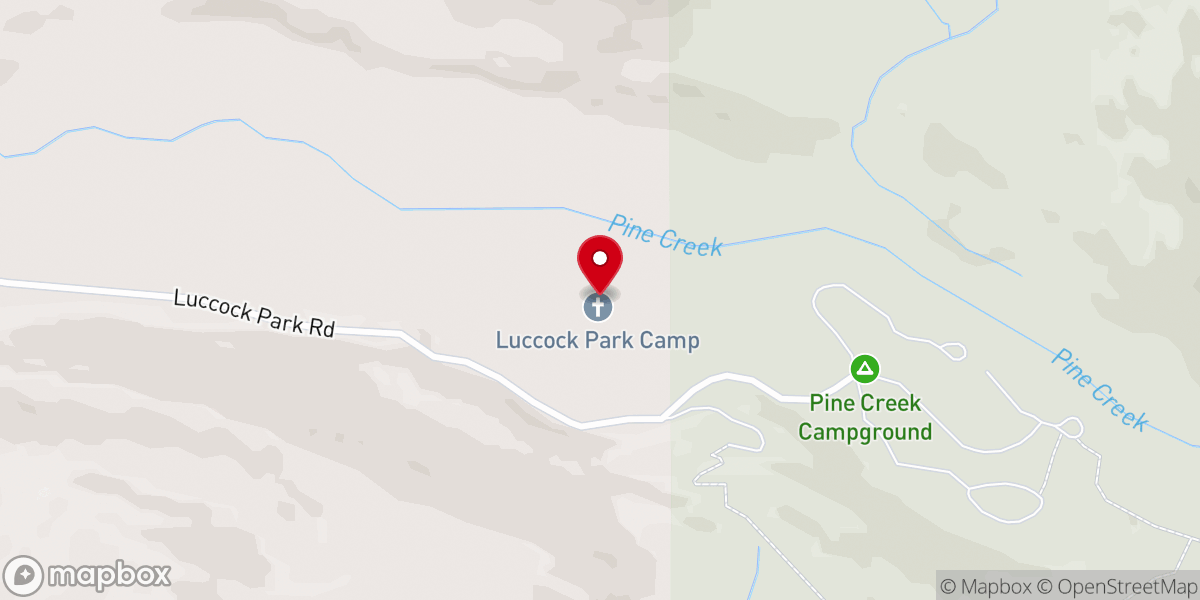 Map showing location of Luccock Park Camp - United Methodist