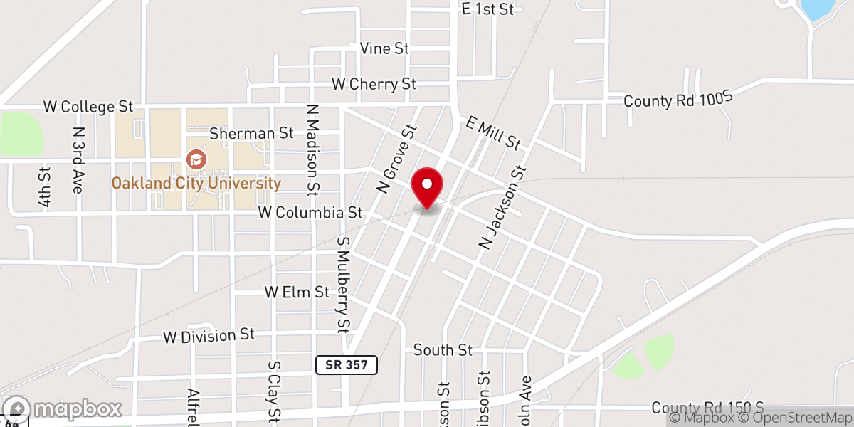 Map showing location of Mackey Salem UM Church Parsonage
