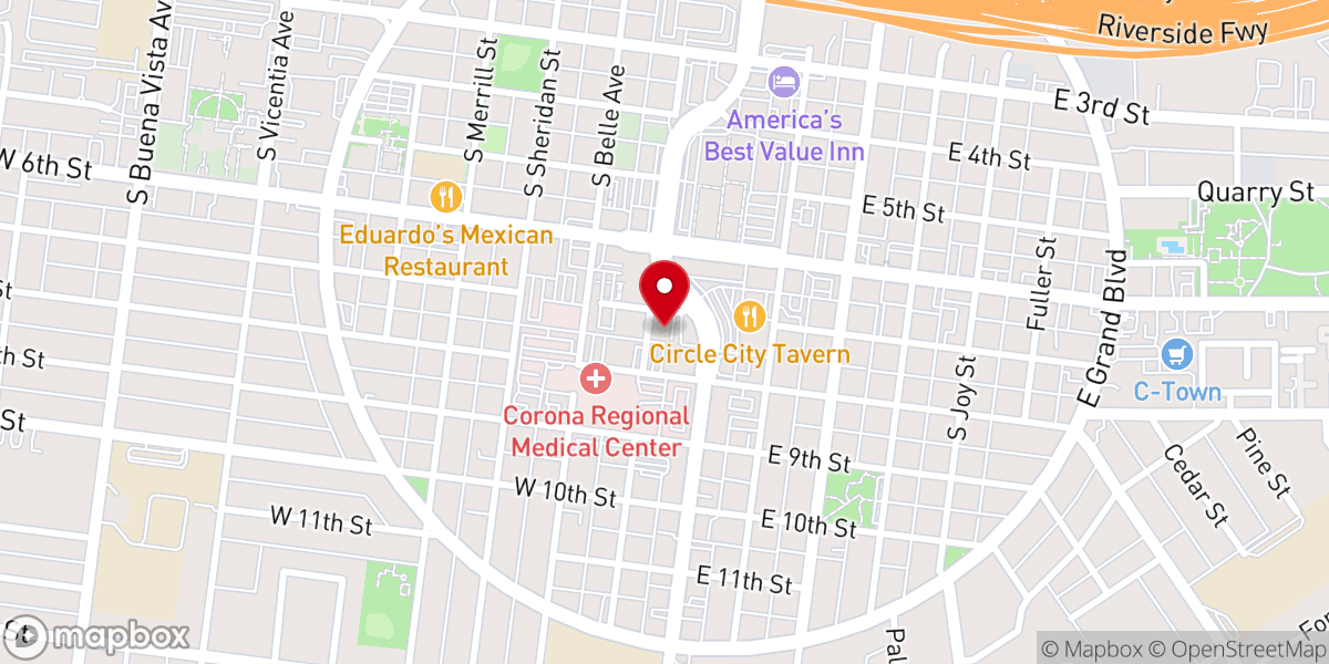 Map showing location of Main Street Church