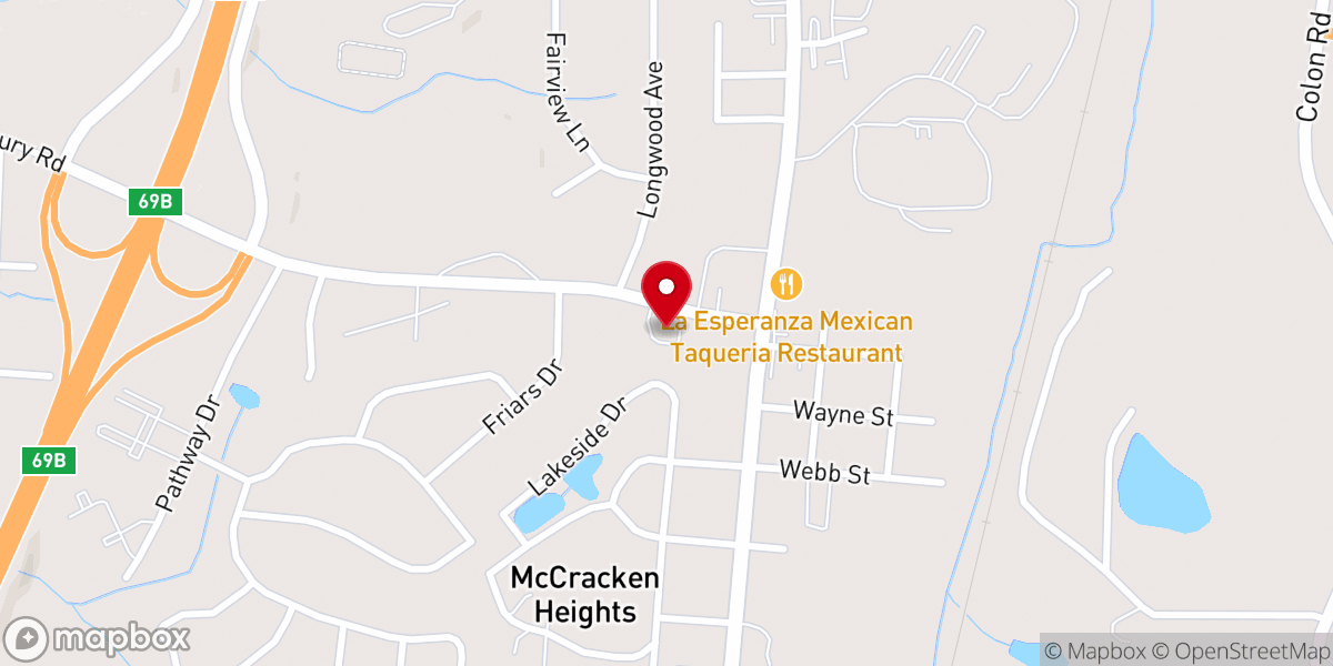 Map showing location of Manna Church Sanford