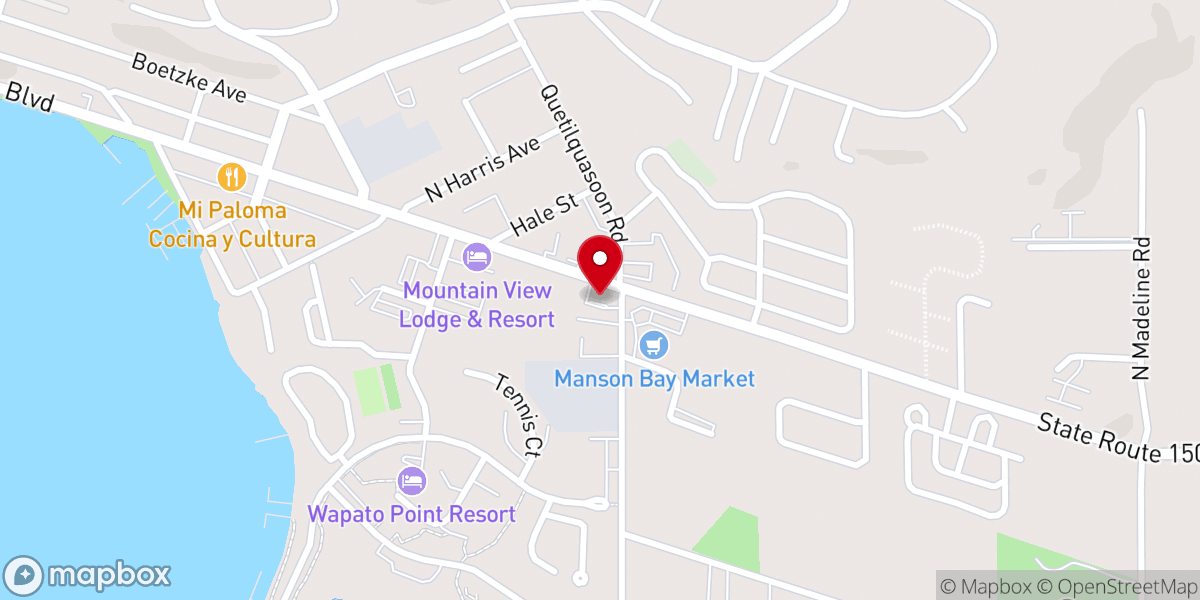 Map showing location of Manson Chamber of Commerce