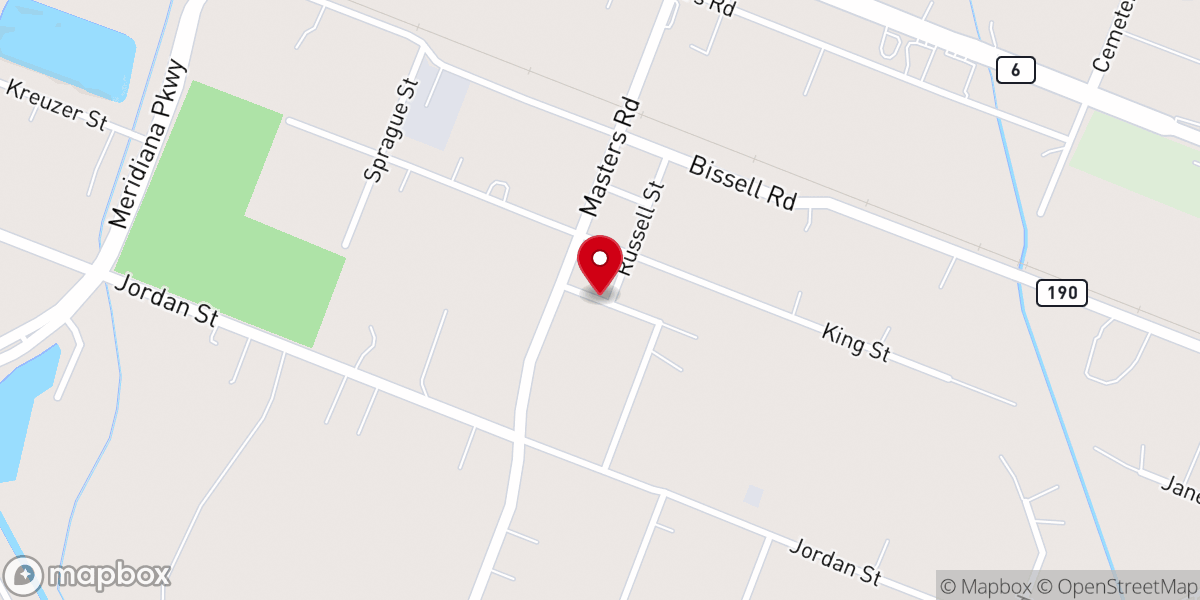 Map showing location of Manvel Christian Church