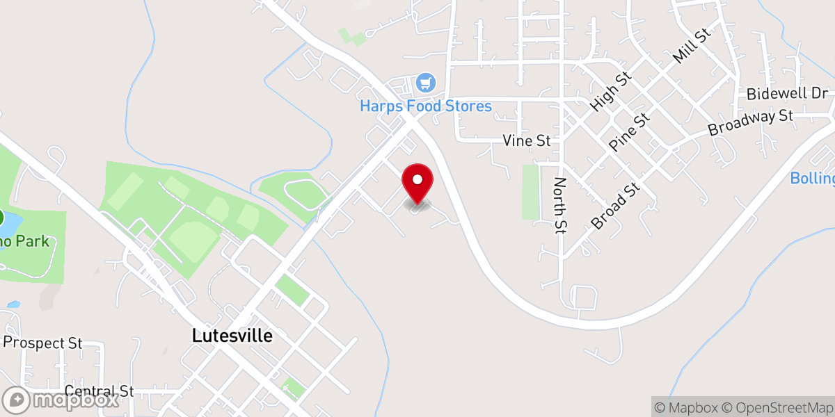 Map showing location of Marble Hill Church of Christ