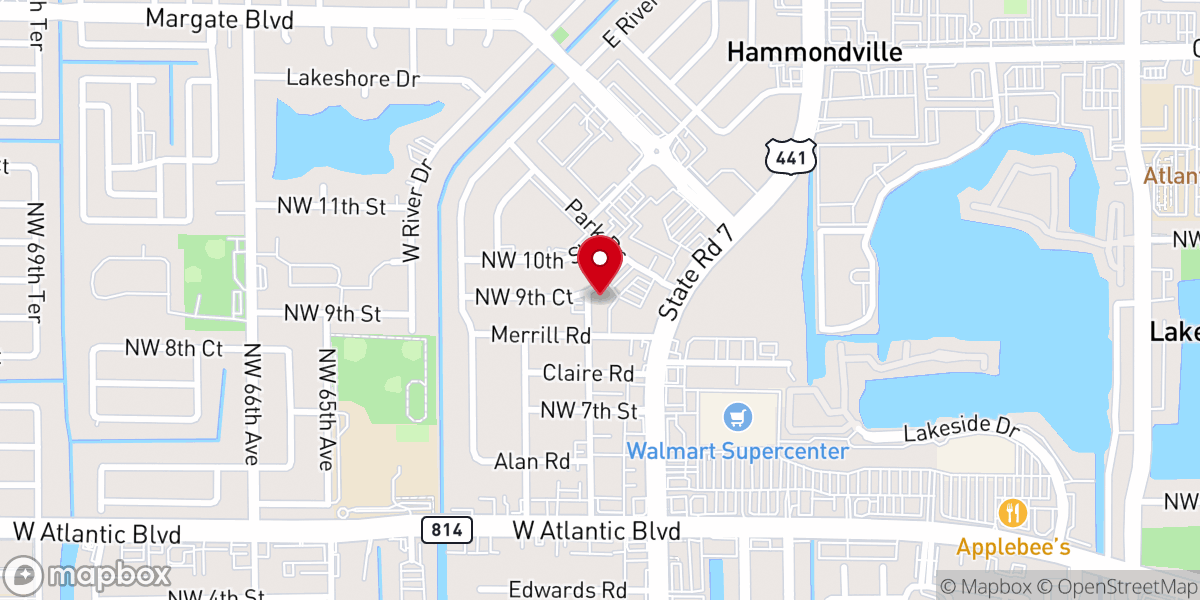 Map showing location of Margate Spanish Pathfinder Club