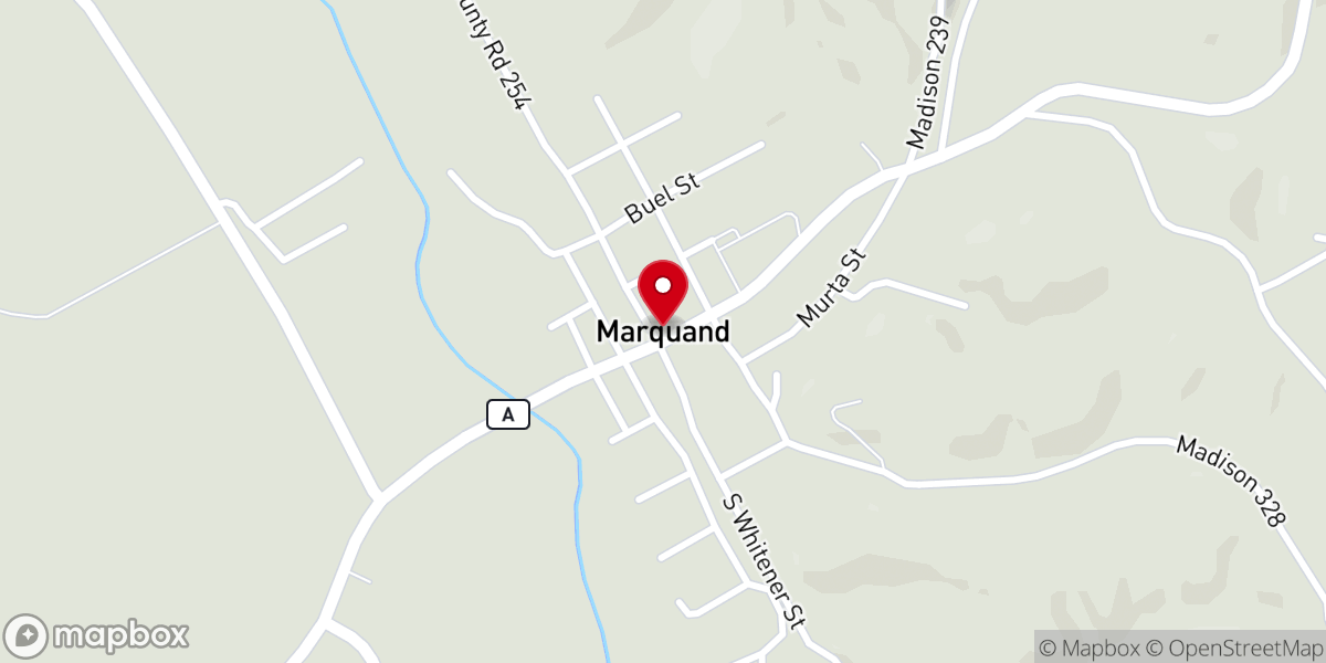Map showing location of Marquand