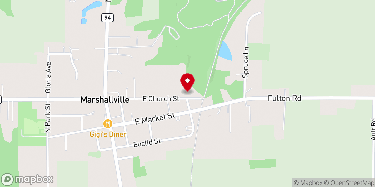 Map showing location of Marshallville Self Storage