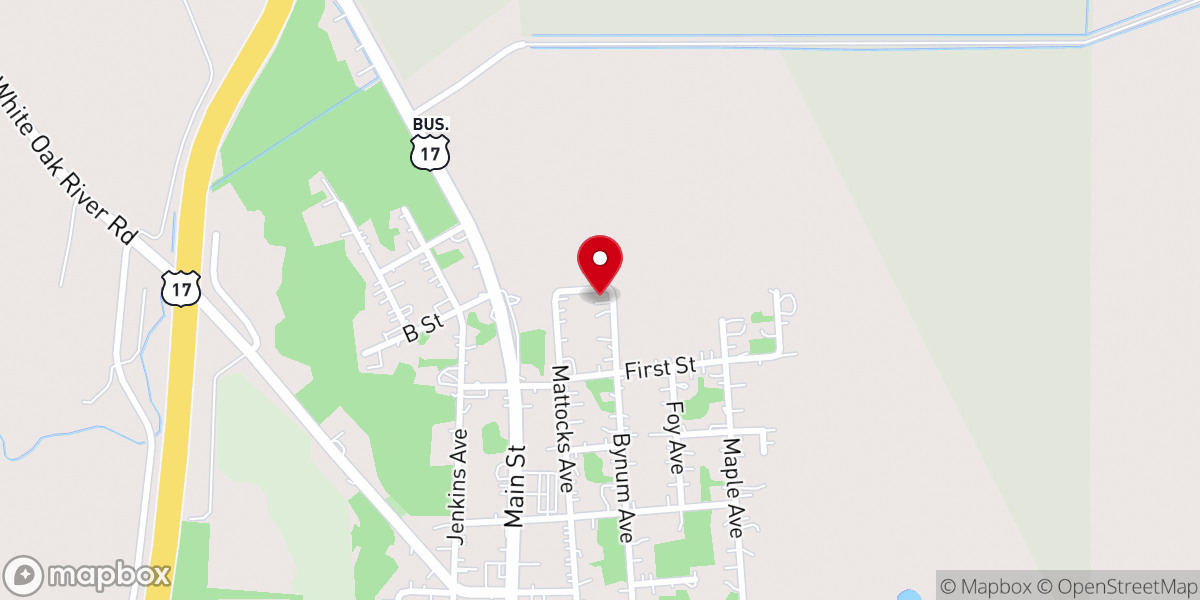 Map showing location of Maysville Church of Christ