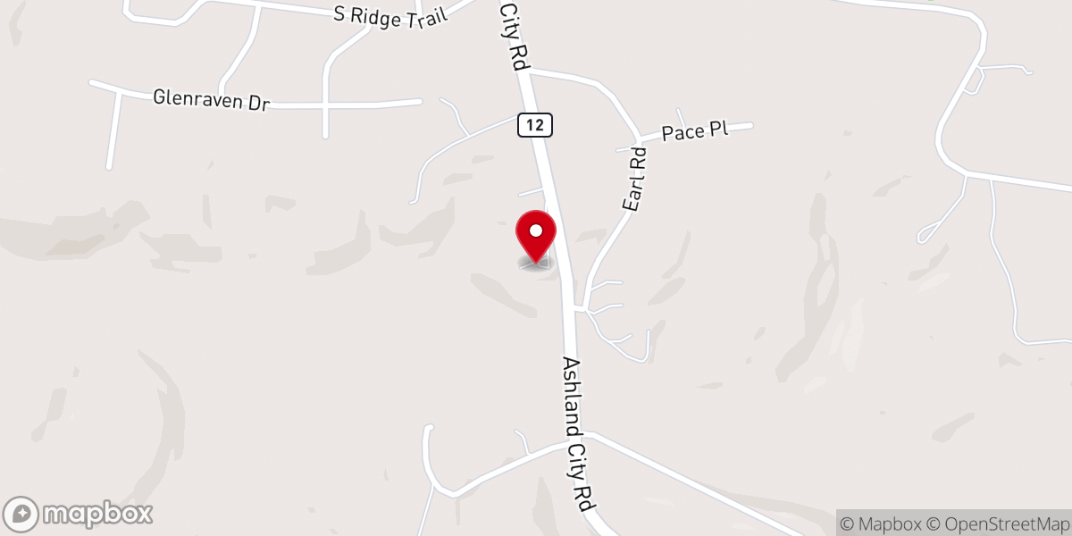 Map showing location of McAdoo Cumberland Presbyterian Church
