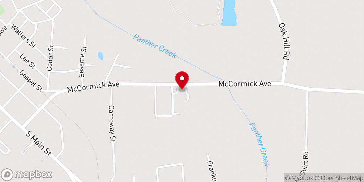 Map showing location of McCall Church
