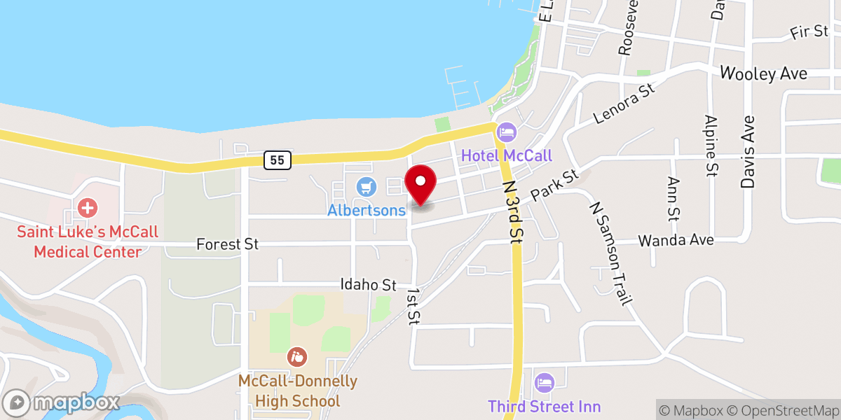 Map showing location of McCall Community Church