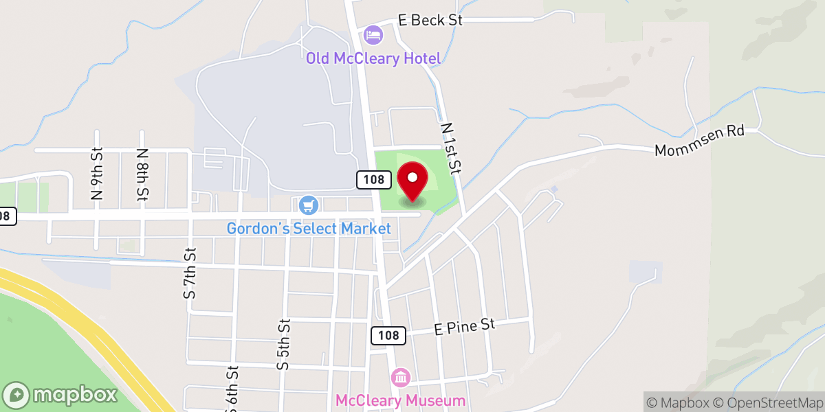 Map showing location of McCleary Food Bank