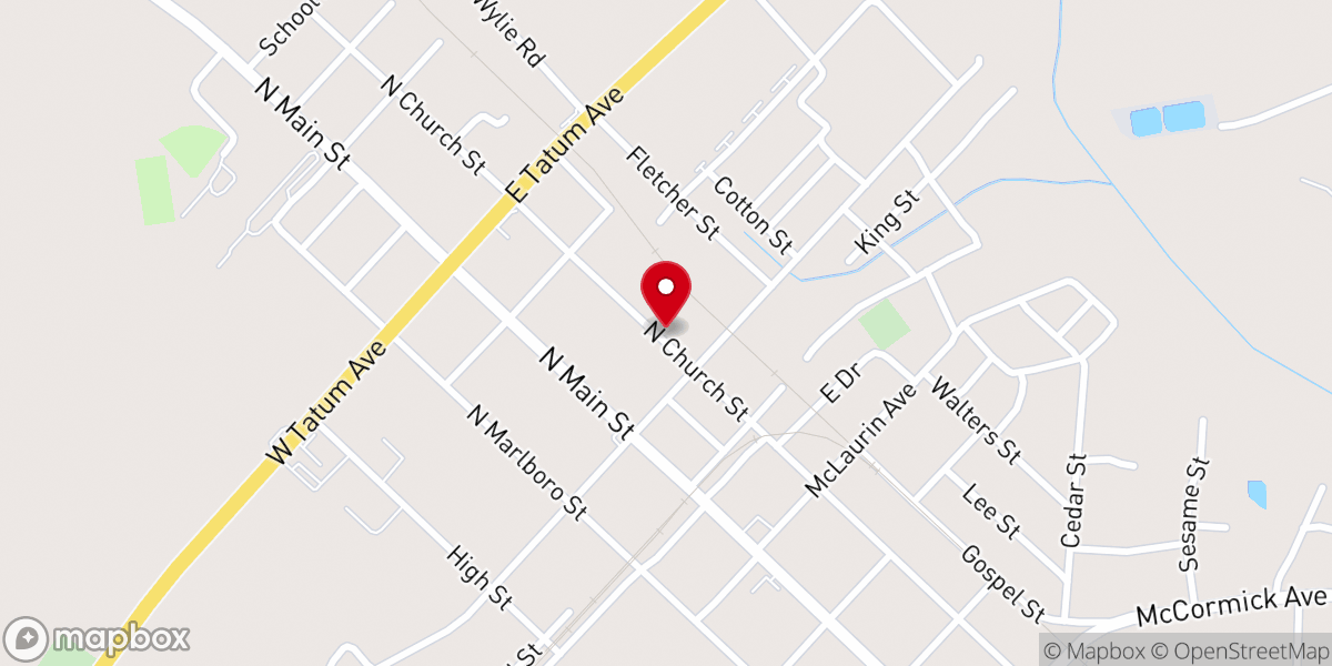 Map showing location of McColl Fire Department