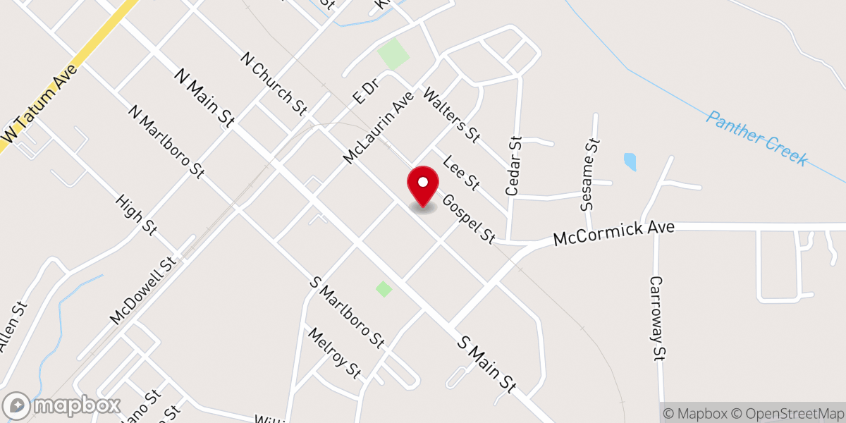 Map showing location of McColl Headstart Center