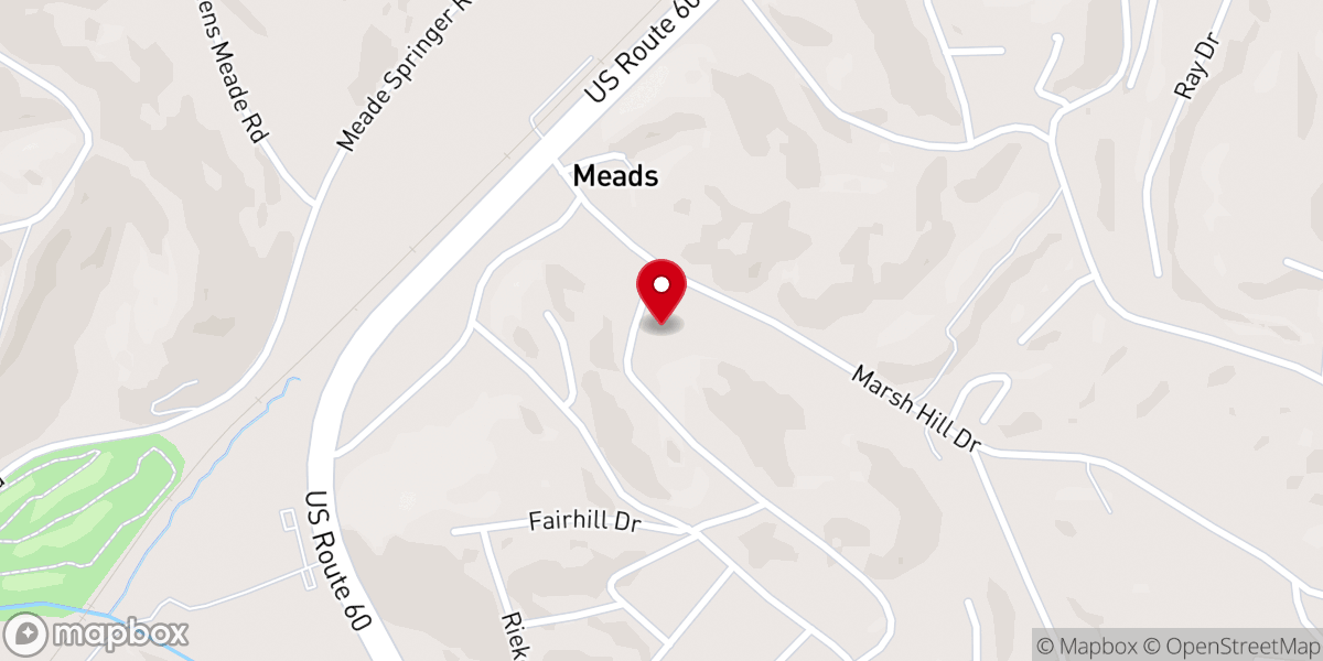 Map showing location of Meade Station Church of God