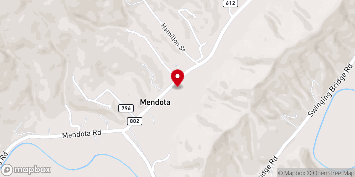 Map showing location of Mendota Community Center
