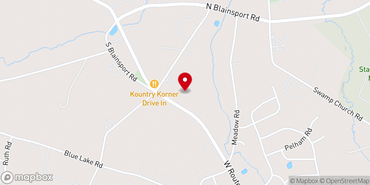 Map showing location of Middle Creek Mennonite Fellowship Center