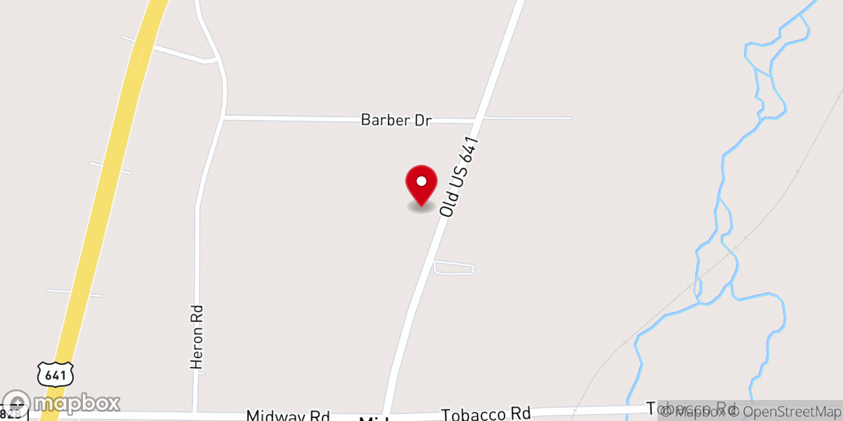 Map showing location of Midway Grace Church