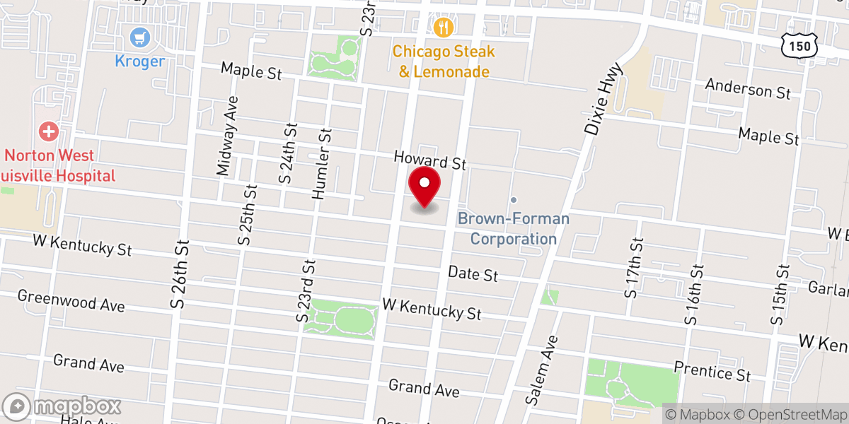 Map showing location of Midwest Church of Christ