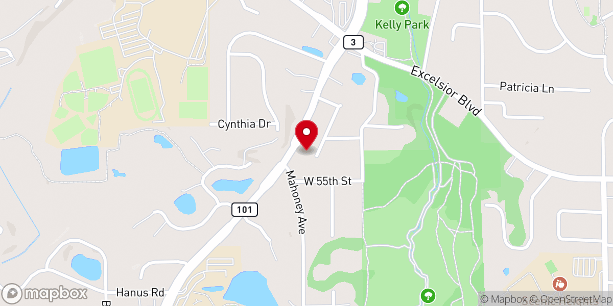 Map showing location of Minnetonka Apostolic