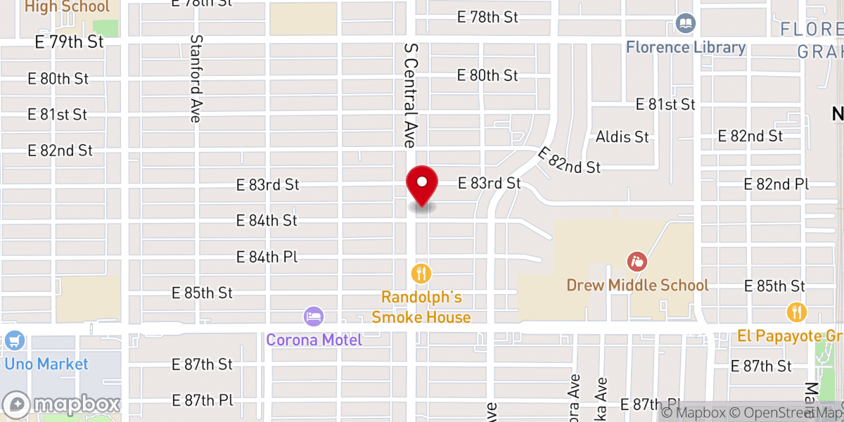 Map showing location of Miracle Missionary Baptist Church