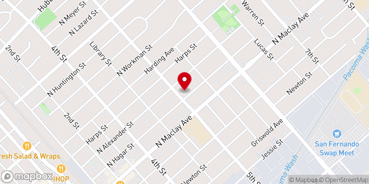 Map showing location of Missión Sagrado Corazon de Jesus Old Roman Catholic Church
