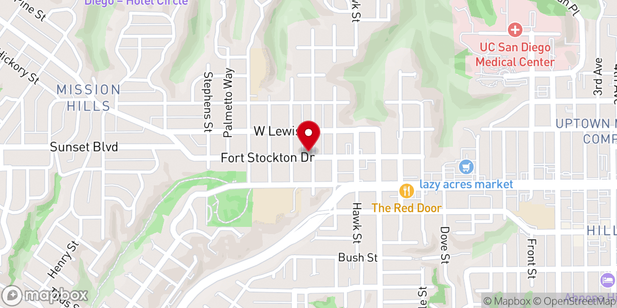 Map showing location of Mission Hills United Church of Christ