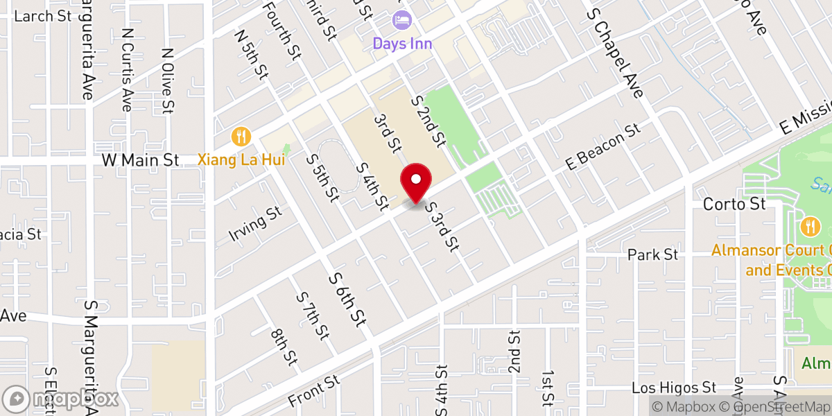 Map showing location of Monterey Park Chinese Baptist Church @MPCBC