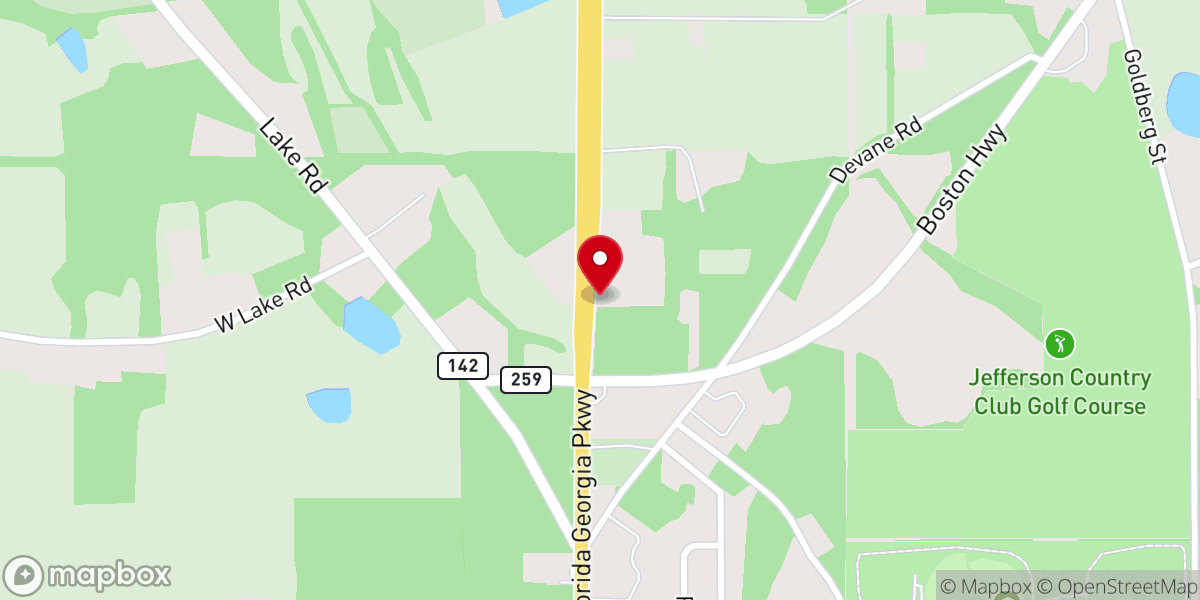 Map showing location of Monticello Church of the Nazarene