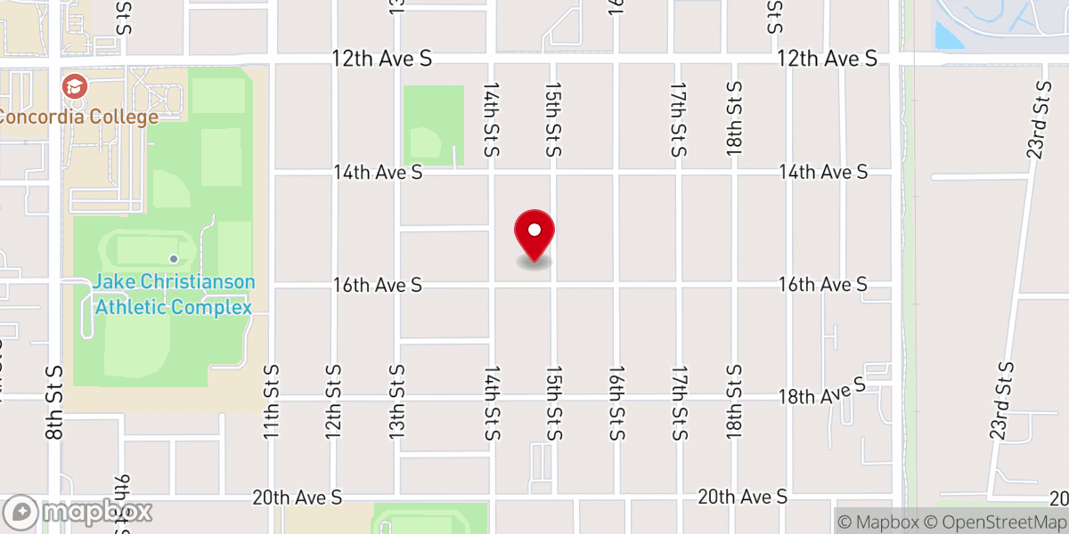 Map showing location of Moorhead Seventh-day Adventist Church