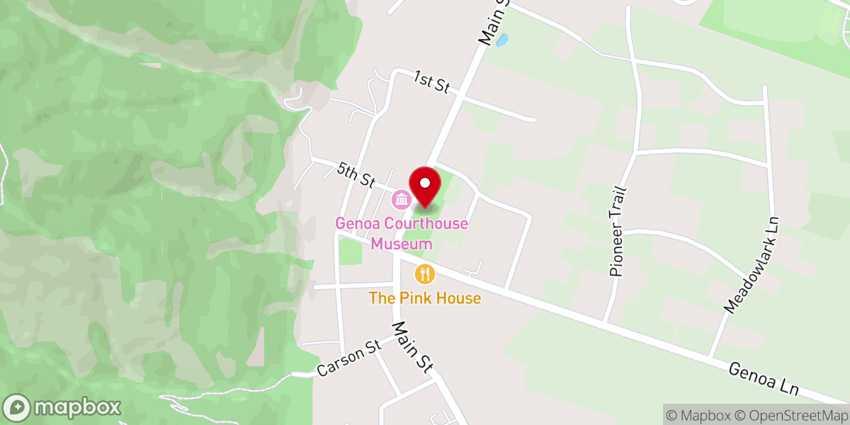 Map showing location of Mormon Station State Historic Park