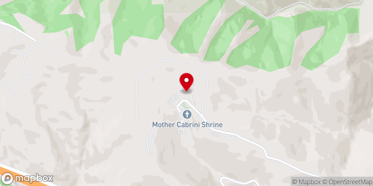 Map showing location of Mother Cabrini Shrine