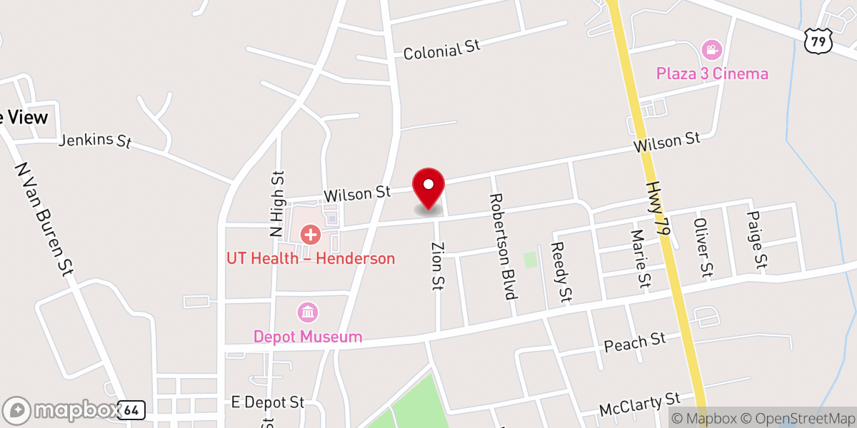Map showing location of Mother Zion Baptist Church