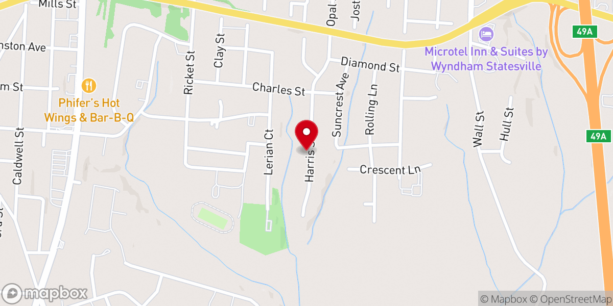 Map showing location of Mount Calvary Apostolic Holiness Church