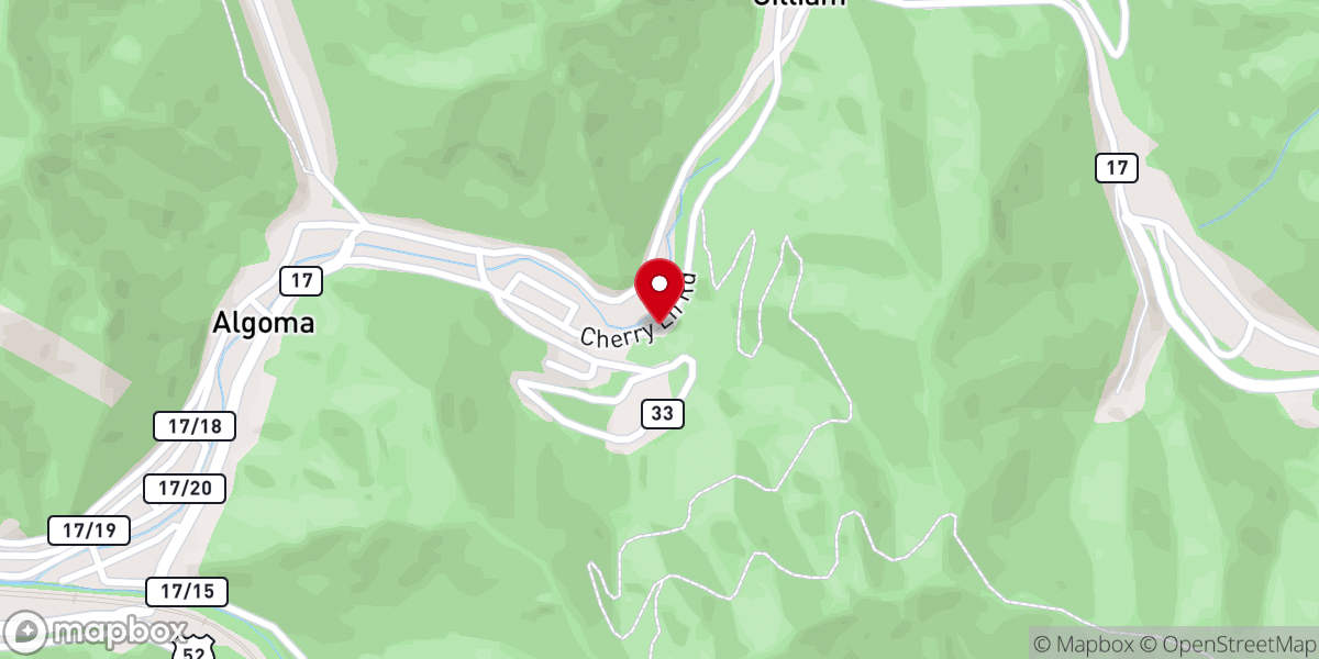 Map showing location of Mount Ebenezer Church