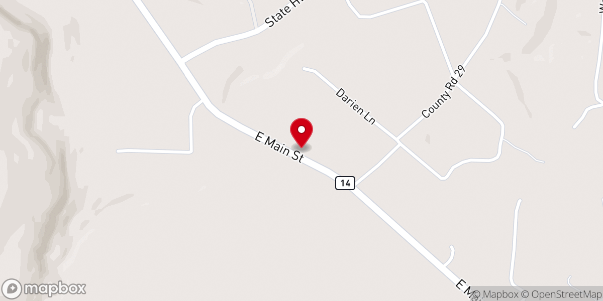 Map showing location of Mount Joy Church