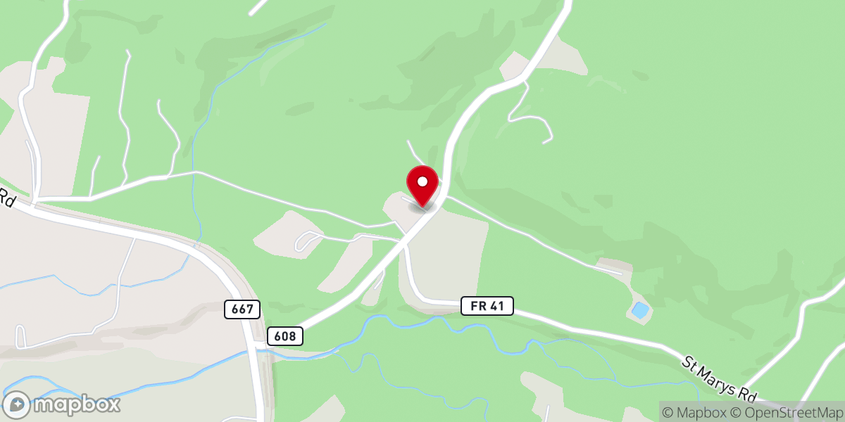 Map showing location of Mount Joy Presbyterian Church