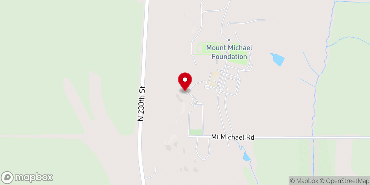 Map showing location of Mount Michael Benedictine Abbey