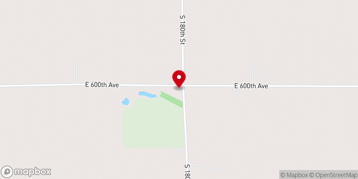 Map showing location of Mount Olive Church