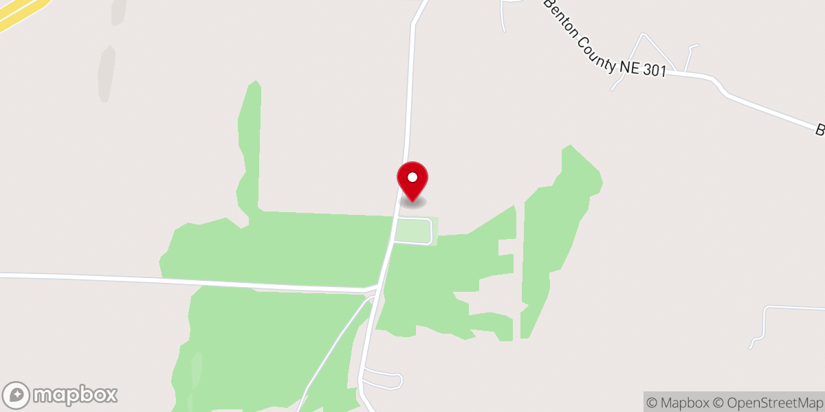 Map showing location of Mount Olivet Church