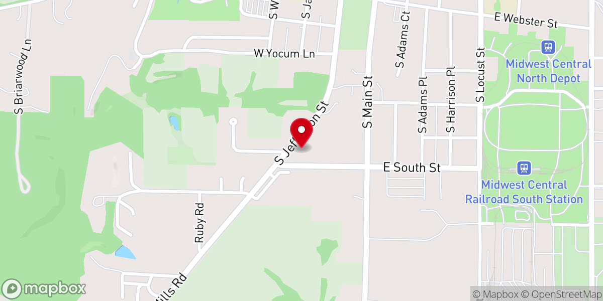 Map showing location of Mount Pleasant God's Missionary Church