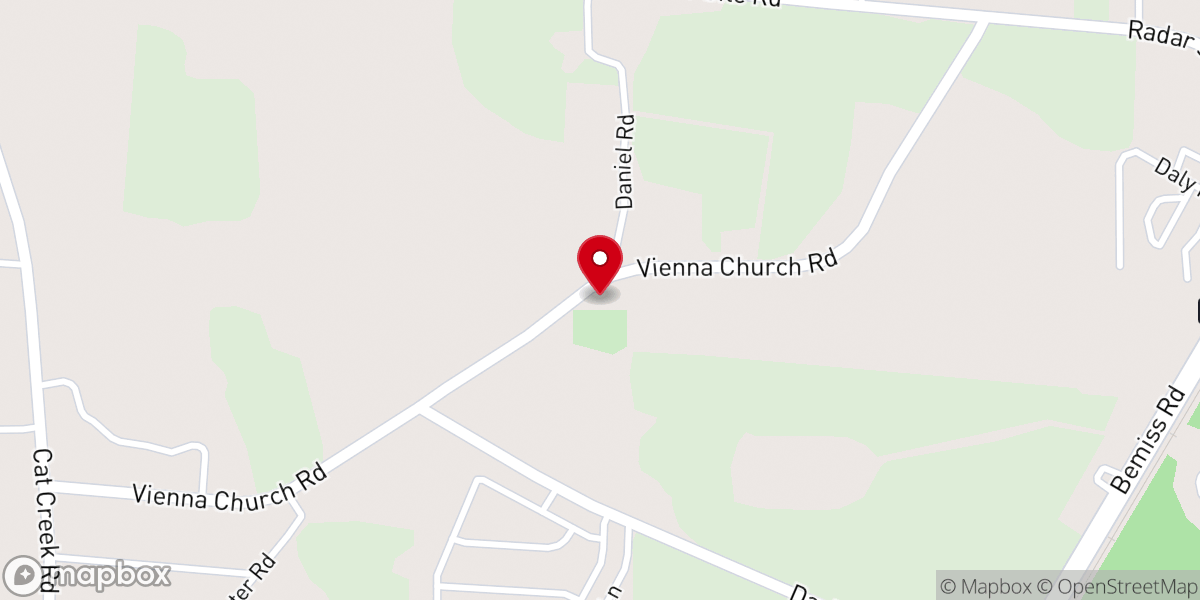 Map showing location of Mount Vienna A M E Church